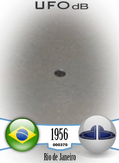 Old Grey 1956 Saucer UFO picture from Rio de Janeiro Brazil UFO CARD Number 370