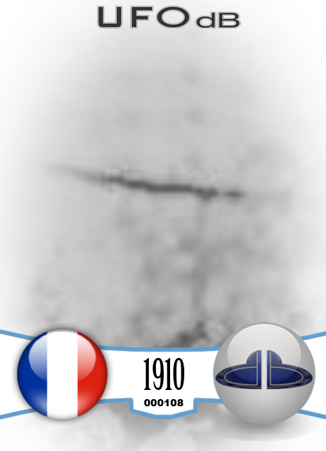 This is one of the oldest UFO picture ever taken | France | 1910 UFO CARD Number 108