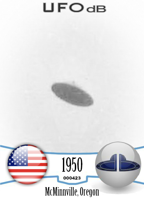 One of the Best UFO picture of all time - 1950 McMinnville, Oregon UFO CARD Number 423