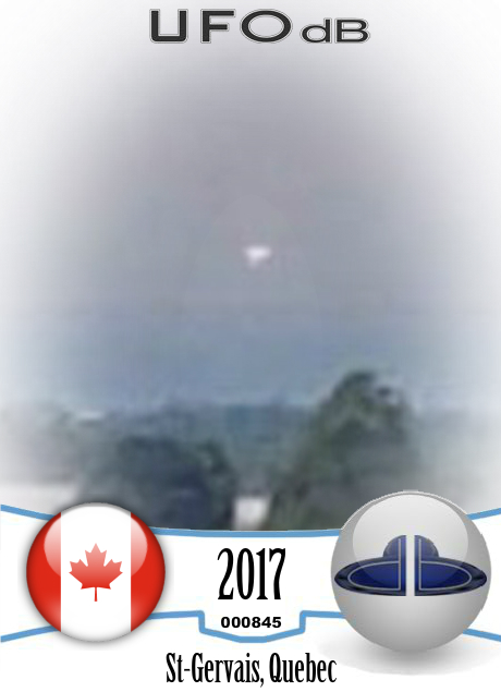 Orange Ball UFO in the sky above St-Gervais in Quebec Canada 2017 UFO CARD Number 845
