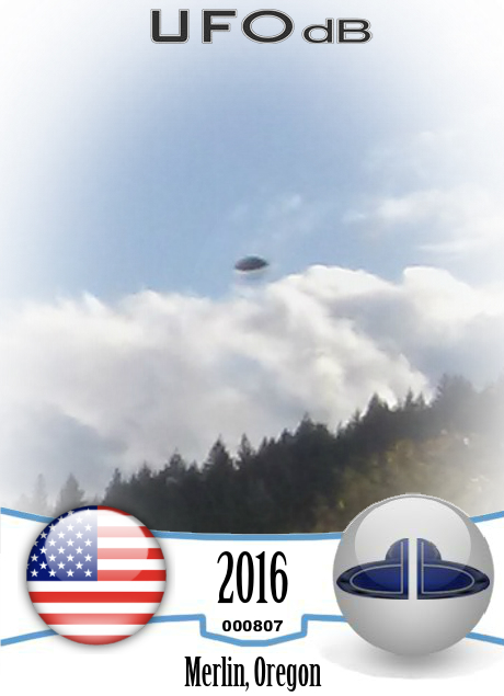Photos near Grants Pass captured UFO on film - Merlin Oregon USA 2016 UFO CARD Number 807