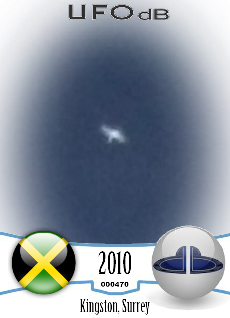 Picture of Sunset Sky captures a UFO over Kingston, Jamaica - 2010 UFO CARD Number 470