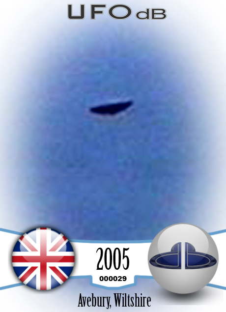 UFO seen over the famous Avebury stone circle region in Wiltshite UFO CARD Number 29