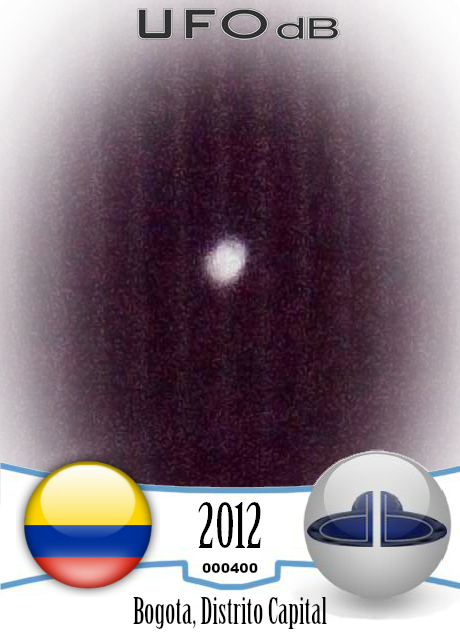 Picture of a Small white probe UFO caught in the backyard Bogota 2012 UFO CARD Number 400