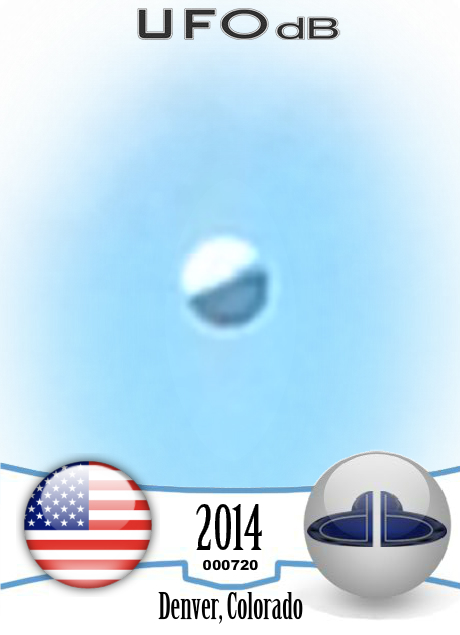 Picture of vacationing in Denver Colorado get UFO sphere in the Sky -  UFO CARD Number 720