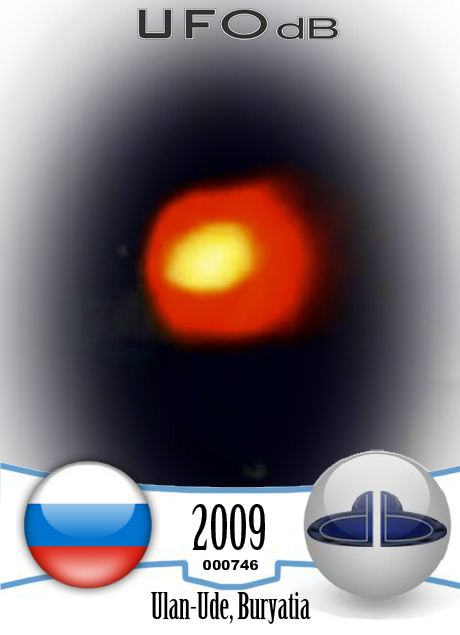 Pictures of Bright red orange Sphere UFOs - Ulan-Ude Buryatia Russia 2 UFO CARD Number 746