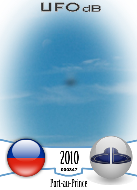 Port-au-Prince, Haiti UFO picture taken in a cemetery after earthquake UFO CARD Number 347