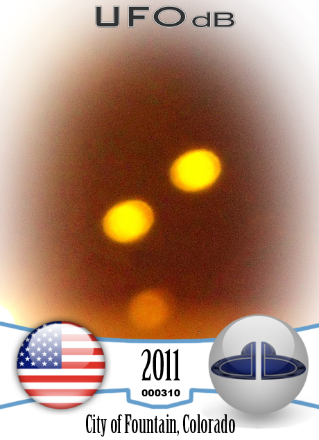 Pulsating Orange UFOs near Fort Carson Army Base | USA | May 12 2011 UFO CARD Number 310