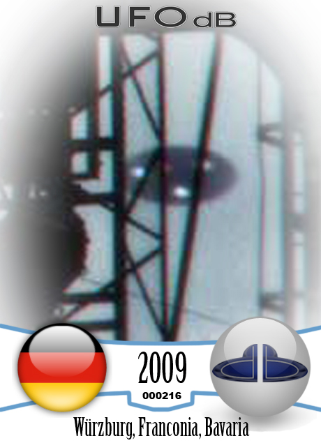 Witness of UFO get pulsating vibrations in Wurzburg, Germany 2009 UFO CARD Number 216