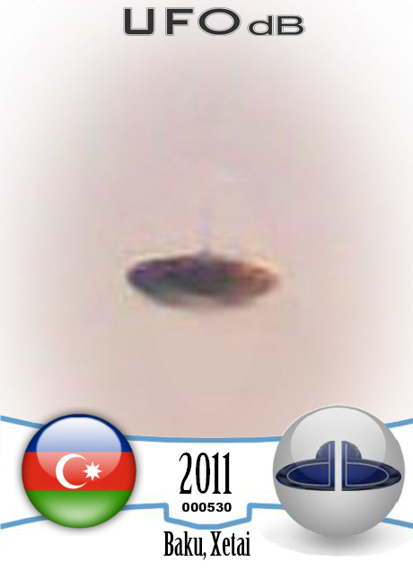 Rare UFO visit in Azerbaijan - Saucer over Akhmedli part of Baku 2011 UFO CARD Number 530