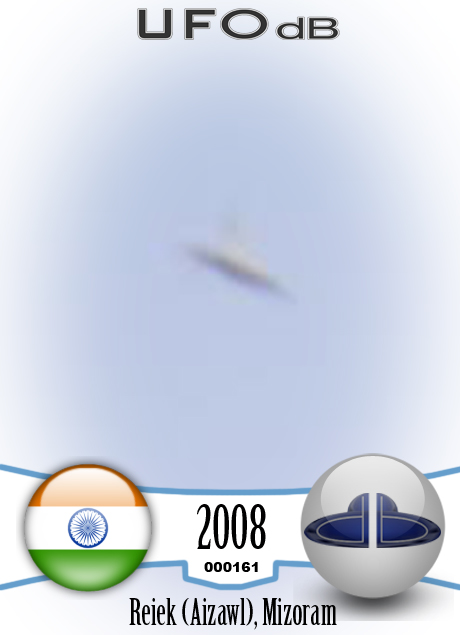 UFO Sighting in the mountain | Reiek, Mizoram | UFO picture | 2008 UFO CARD Number 161