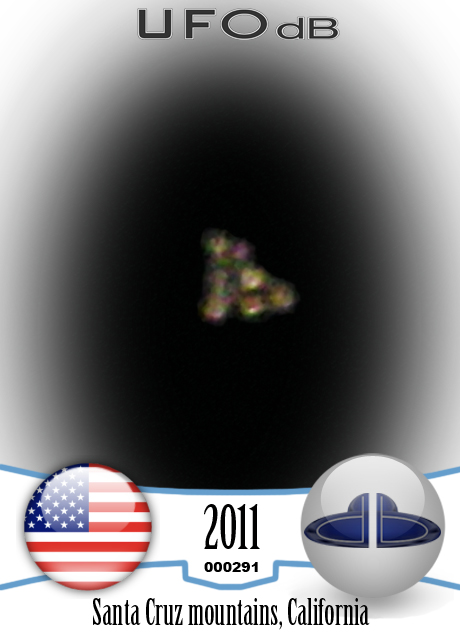 Santa Cruz mountains visited by a Triangular UFO | USA | May 9 2011 UFO CARD Number 291