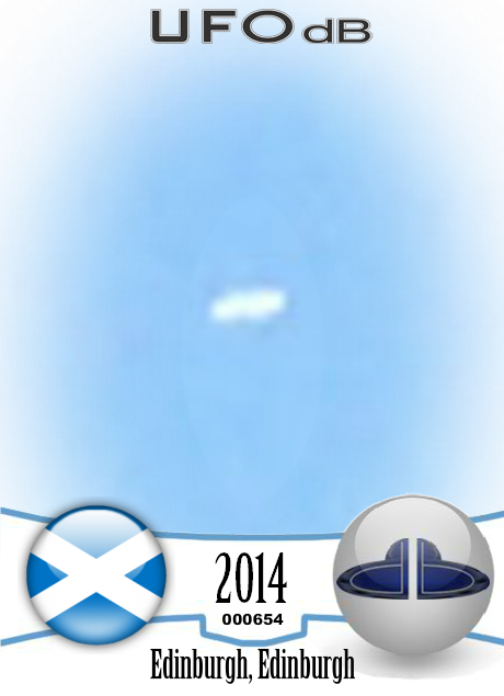 Saucer UFO seen on travelling train in Edinburgh Scotland January 2014 UFO CARD Number 654
