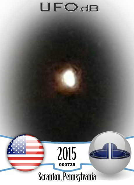 Saw UFO over the lake. Vanished after hovering over us Pennsylvania US UFO CARD Number 729