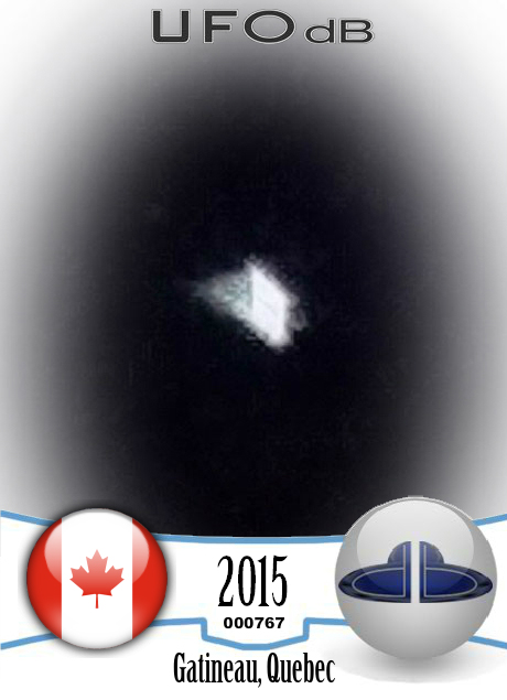 Seen from distance unmoving much larger other stars - Gatineau Quebec  UFO CARD Number 767