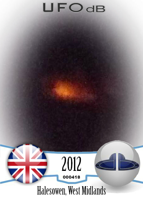 Silent UFOs - One red and two white seen on a clear night - UK 2012 UFO CARD Number 418