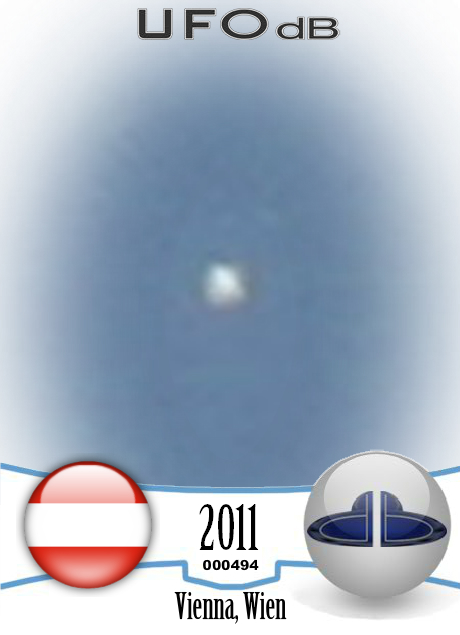 Sphere UFO in bright daylight caught on photo over Vienna Austria 2011 UFO CARD Number 494