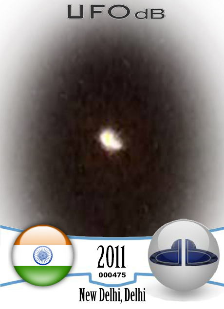 Sphere UFOs appear beside Fireworks during Diwali in New Delhi - 2011 UFO CARD Number 475