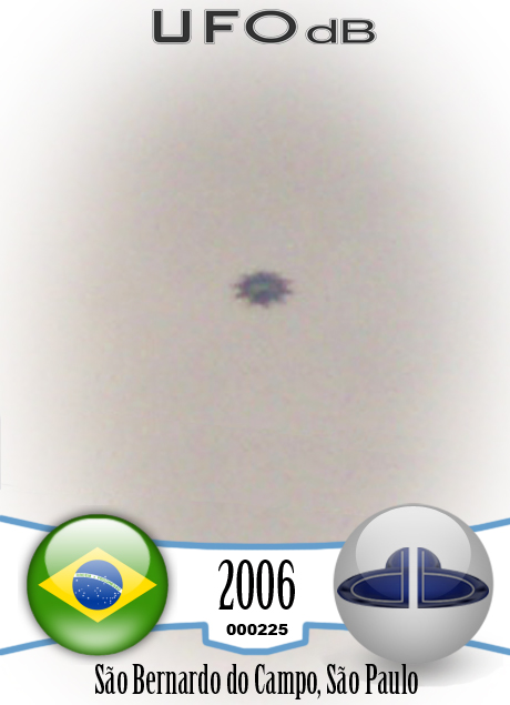 Very Rare UFO shaped like a Sprocket - Sao Bernardo Do Campo, Brazil UFO CARD Number 225