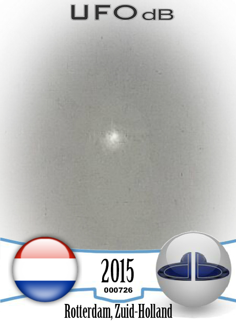 Star like ufo keeps hovering at one spot - Rotterdam Netherlands 2015 UFO CARD Number 726