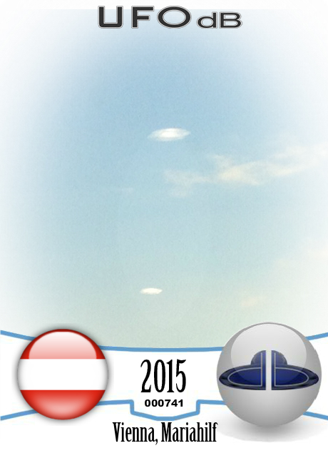 Strange formation of UFOs saucers over Vienna, Austria - October 2015 UFO CARD Number 741
