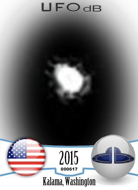 Super bright star turns out to be UFO - Kalama Washington USA 2015 UFO CARD Number 617