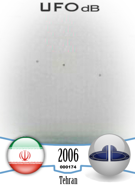 UFO picture taken near Mehrabad Airport Tehran, Iran| March 18 2006 UFO CARD Number 174
