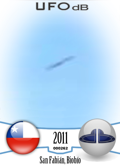 Tourist UFO picture published in Newspaper in San Fabian, Chile | 2011 UFO CARD Number 262