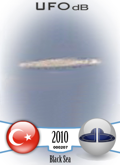 Black Sea UFO picture shot from Airplane | Turkey | January 10 2010 UFO CARD Number 207
