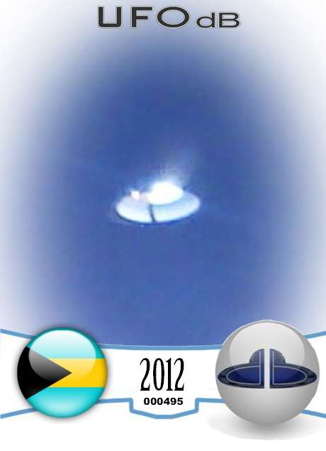 Two Saucer with dome UFOs caught on Picture in the Bahamas - 2012 UFO CARD Number 495