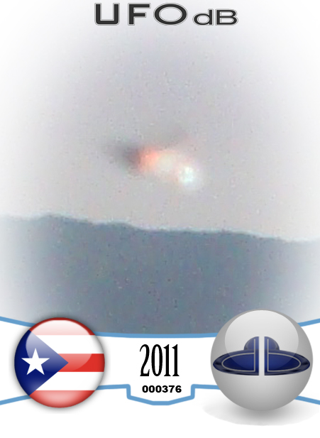 Two ufo pictures taken in the high mountains - Puerto Rico - July 2011 UFO CARD Number 376