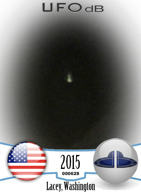 Two very very bright lights UFOs in the sky of Lacey, Washington 2015 UFO CARD Number 628