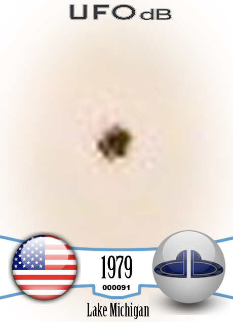 UFO Picture - UFO Sighting over Great Lake Michigan - October 1979 UFO CARD Number 91