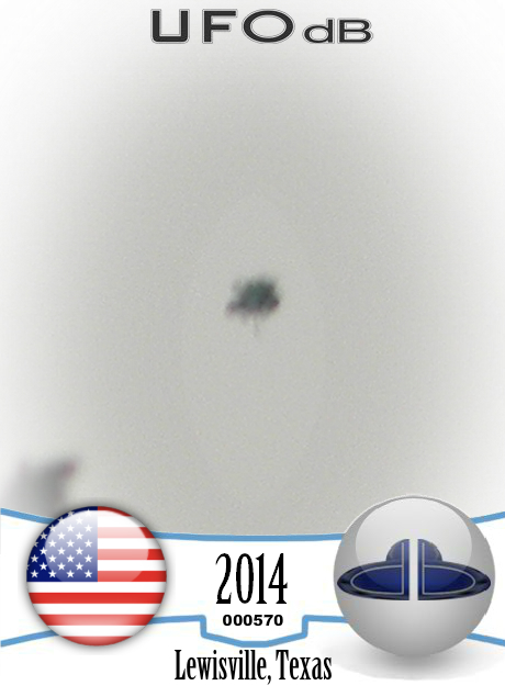 UFO hovered over Lake Lewisville in Texas and extended appendage 2014 UFO CARD Number 570