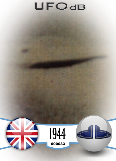 One of the oldest UFO picture taken in 1944 UFO over a house UFO CARD Number 33