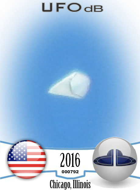 UFO looked like as bright as a star at 1:00pm in the afternoon Chicago UFO CARD Number 792