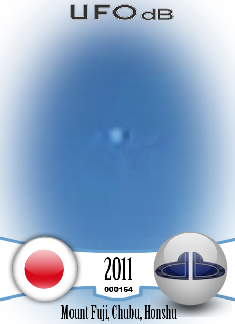 UFO near Mount Fuji, Japan | UFO picture captured on Live Web Cam UFO CARD Number 164