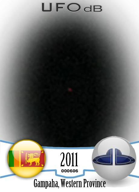 UFO over South sky in Gampaha Sri Lanka Changing Red,Blue,White lights UFO CARD Number 606