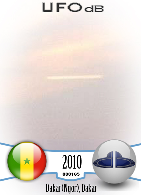 UFO near beach in community of Ngor, city of Dakar | Senegal, Africa UFO CARD Number 165