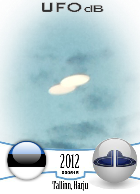 UFO photo captures several UFOs over Tallinn, Harju in Estonia 2012 UFO CARD Number 515