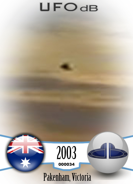 UFO picture of UFO over Pakenham, Victoria in Australia UFO CARD Number 34