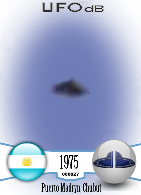 UFO seen over the Valdes peninsula near the city of Puerto Madryn UFO CARD Number 27