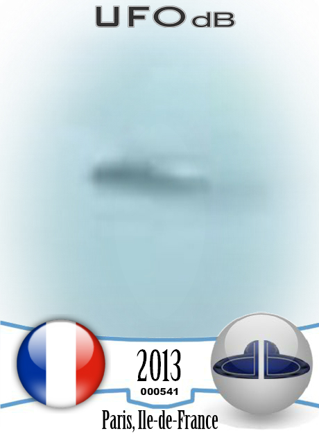 UFO picture from plane taking off Paris Charles de Gaulle airport 2013 UFO CARD Number 541