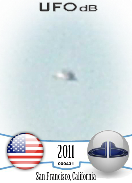 UFO picture get UFO near Alcatraz island - San Fransisco 2011 UFO CARD Number 431