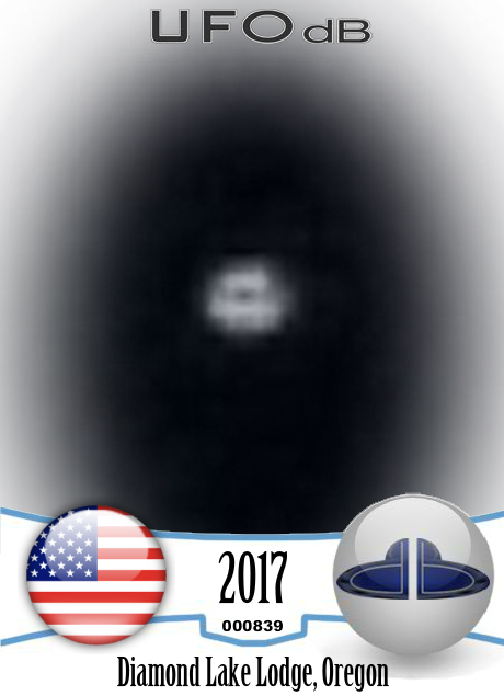 UFO seen every day over Diamond Lake Lodge Oregon USA 2017 UFO CARD Number 839