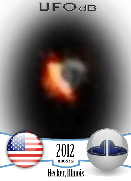 UFOs twinkling of many colors makes the News in Hecker Illinois 2012 UFO CARD Number 512