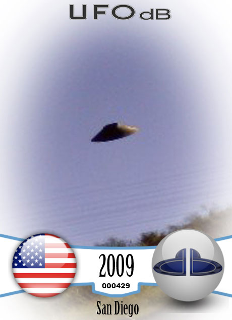 UFO Pictures 2009 UFO over San Diego County California United states. UFO CARD Number 429