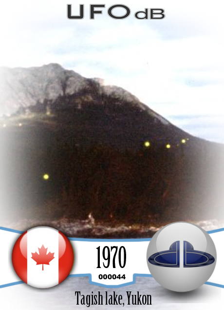 UFO over the Tagish lake in the Yukon territory and British Columbia UFO CARD Number 44