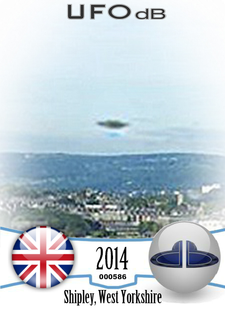 neighborhood picture captures UFO in Shipley west Yorkshire UK 2014 UFO CARD Number 586