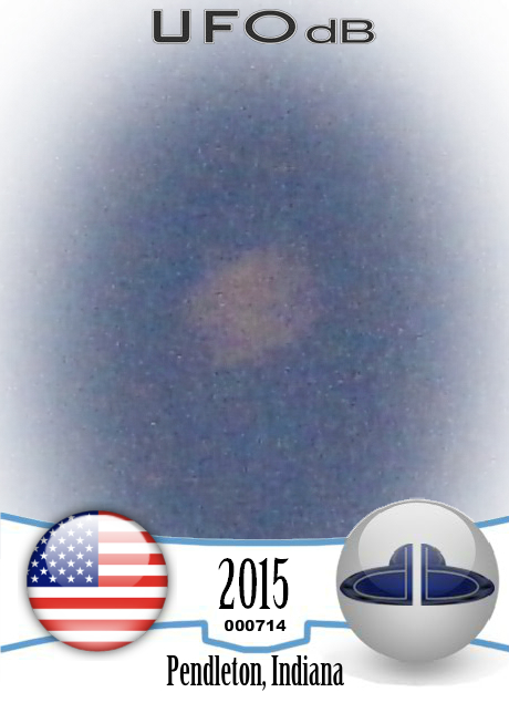 noticed a light passing under the moon in Pendleton Indiana USA 2015 UFO CARD Number 714
